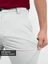 Silvery White Chino Pants